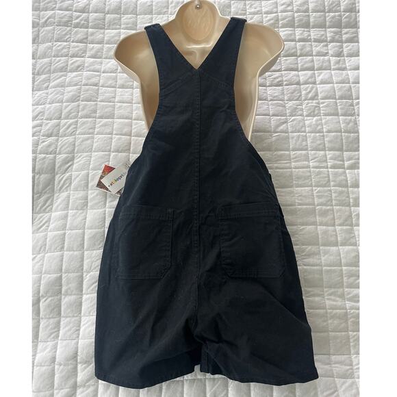 HUMBERTO CRUZ Womens Shortalls XS Black Denim Rainbow Hearts TARGET PRIDE - Picture 4 of 12